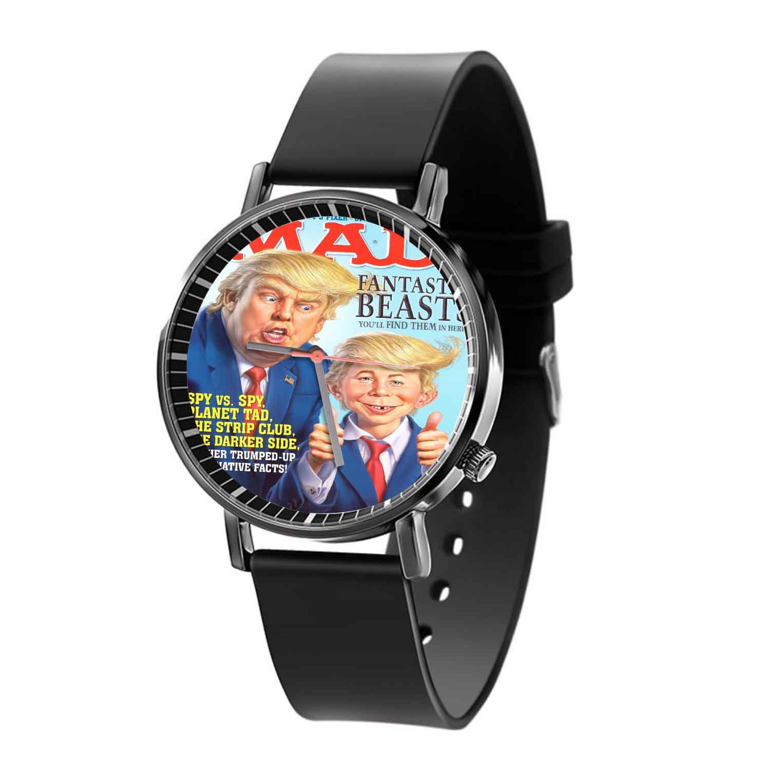 Blackdop Alfred E Neuman Donald Trump Quartz Watch