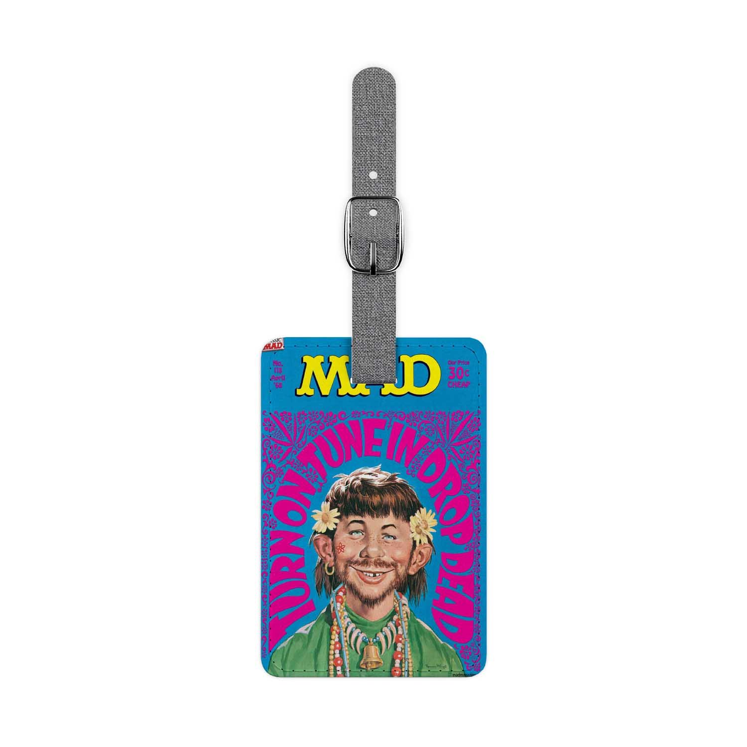 Blackdop Alfred E Neuman Turn On Tune In Drop Dead Luggage Tag