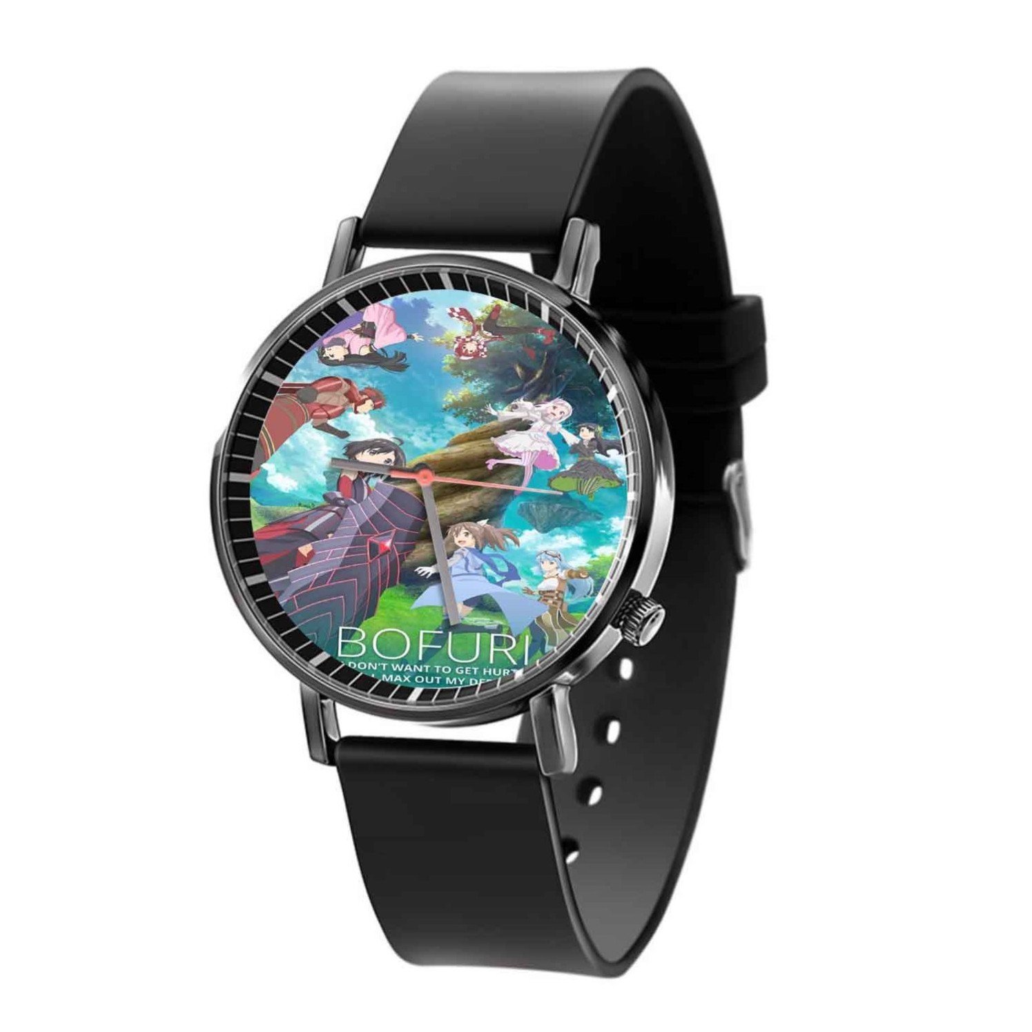 Blackdop BOFURI I Dont Want to Get Hurt so Ill Max Out My Defense. Quartz Watch