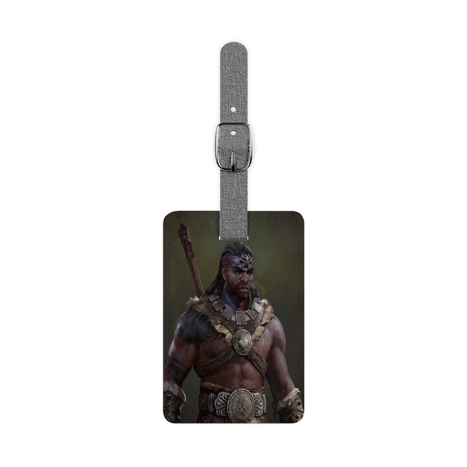 Blackdop Barbarian Diablo IV Luggage Tag