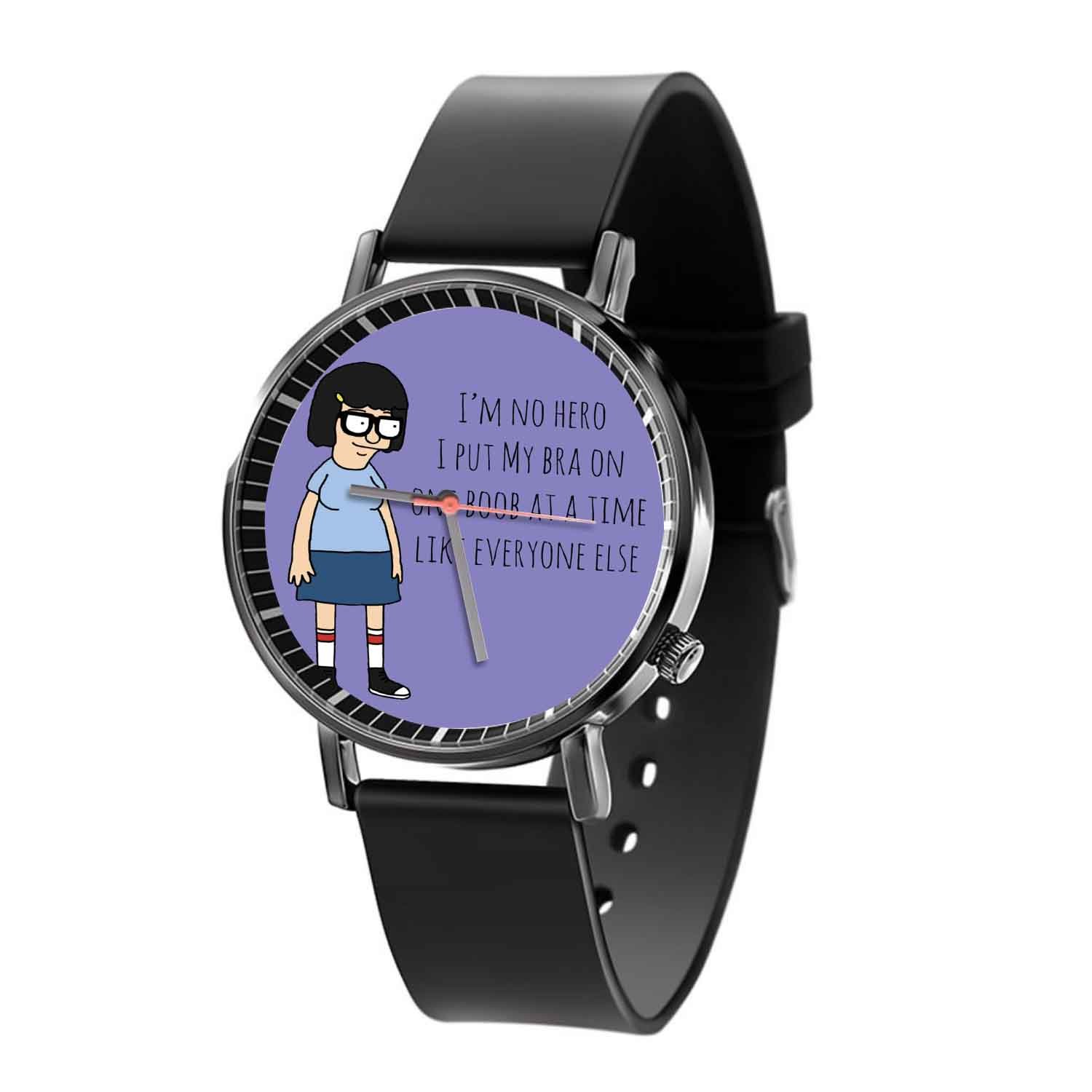 Blackdop Bobs Burger Tina Belcher Quote Quartz Watch Gift Box