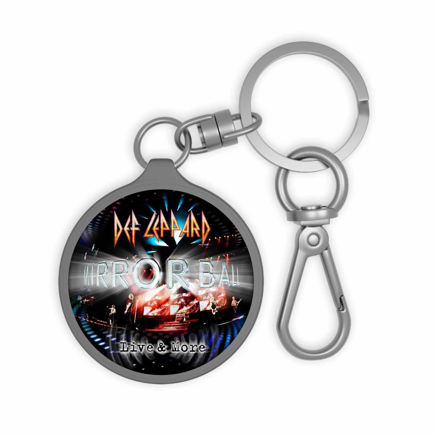 Blackdop Def Leppard Mirror Ball Live More 2011 Keyring Tag