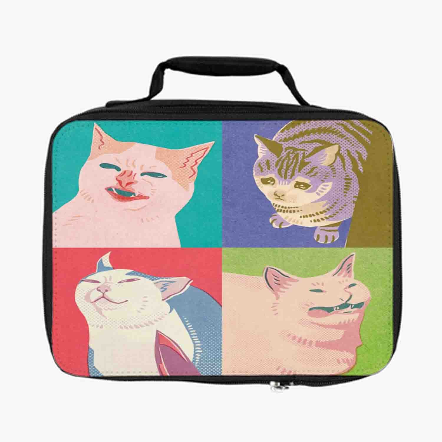 Blackdop Four Meme Cats of the Apocalypse Lunch Bag