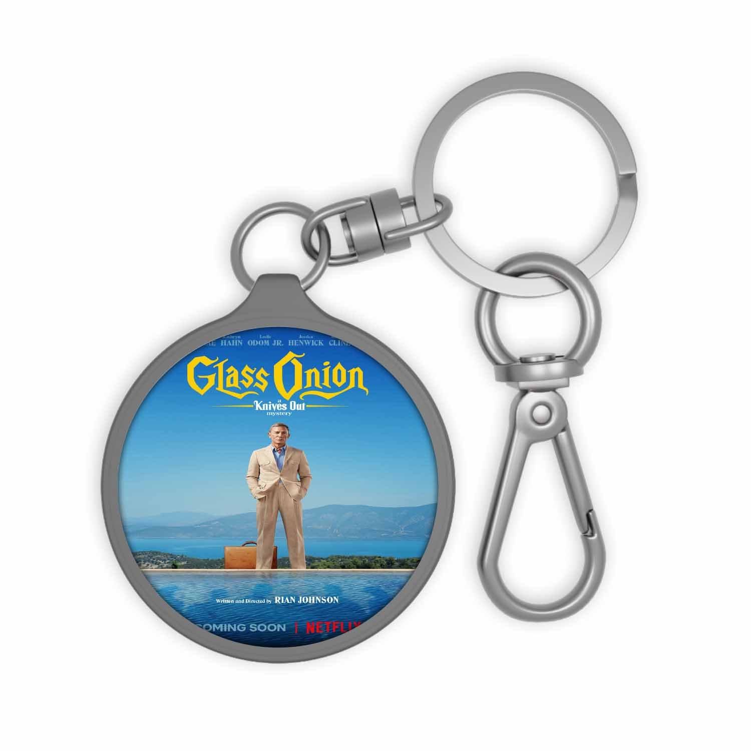 Blackdop Glass Onion A Knives Out Mystery Keyring Tag