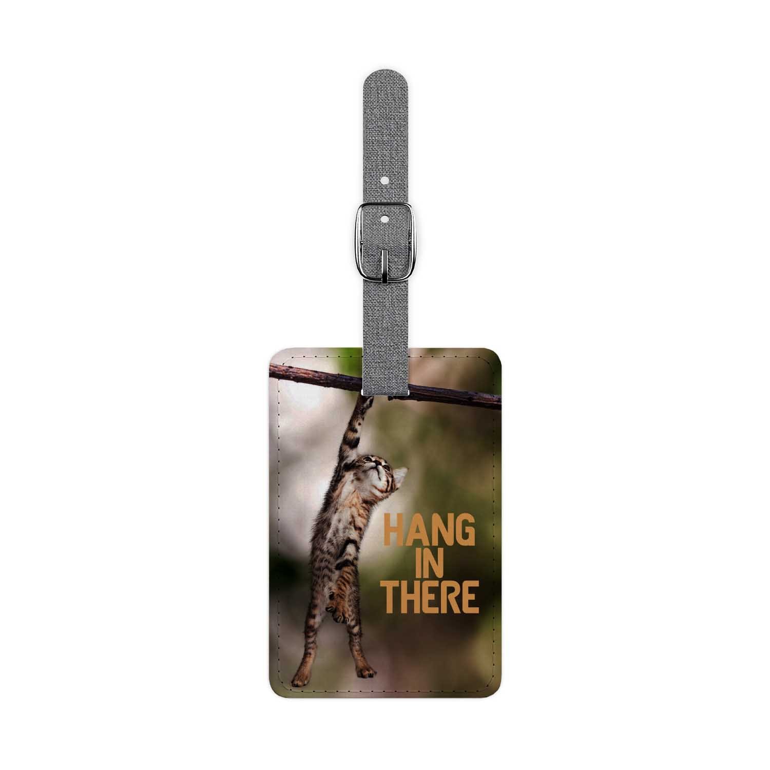 Blackdop Hang In There Cat Luggage Tag