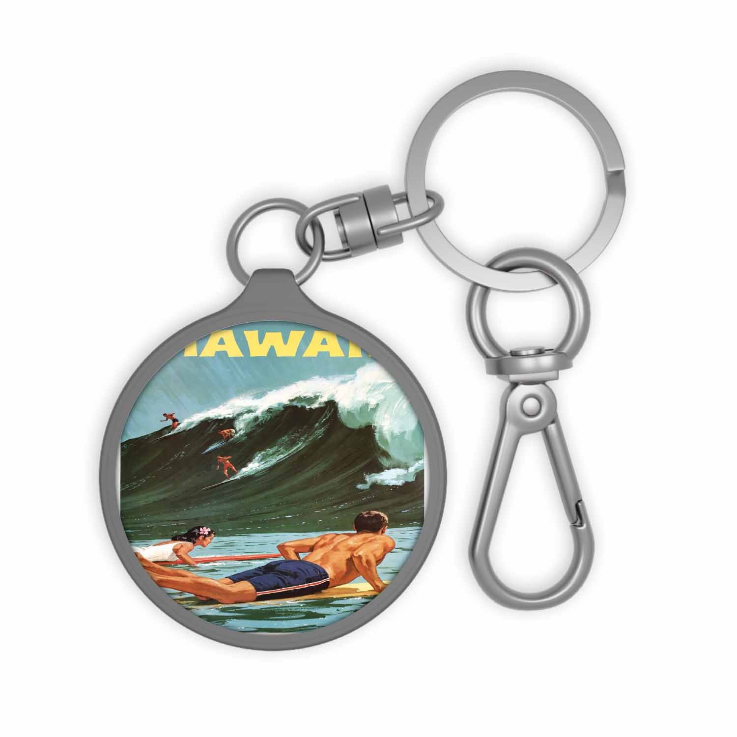 Blackdop Hawaii Surf Vintage Keyring Tag
