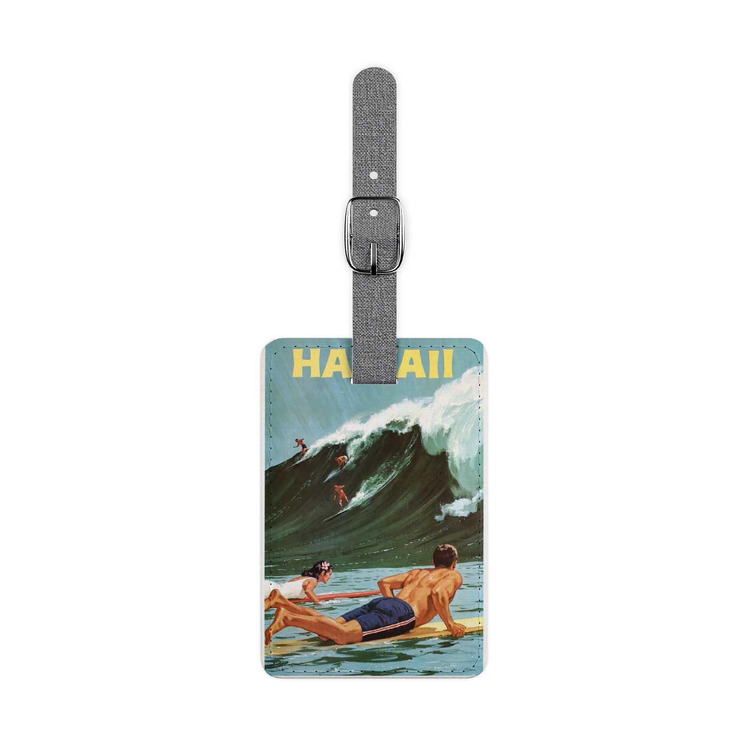 Blackdop Hawaii Surf Vintage Luggage Tag