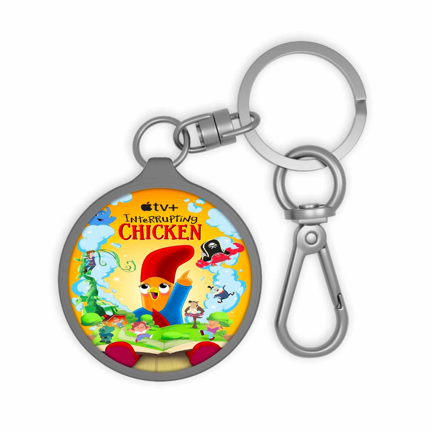 Blackdop Interrupting Chicken Keyring Tag