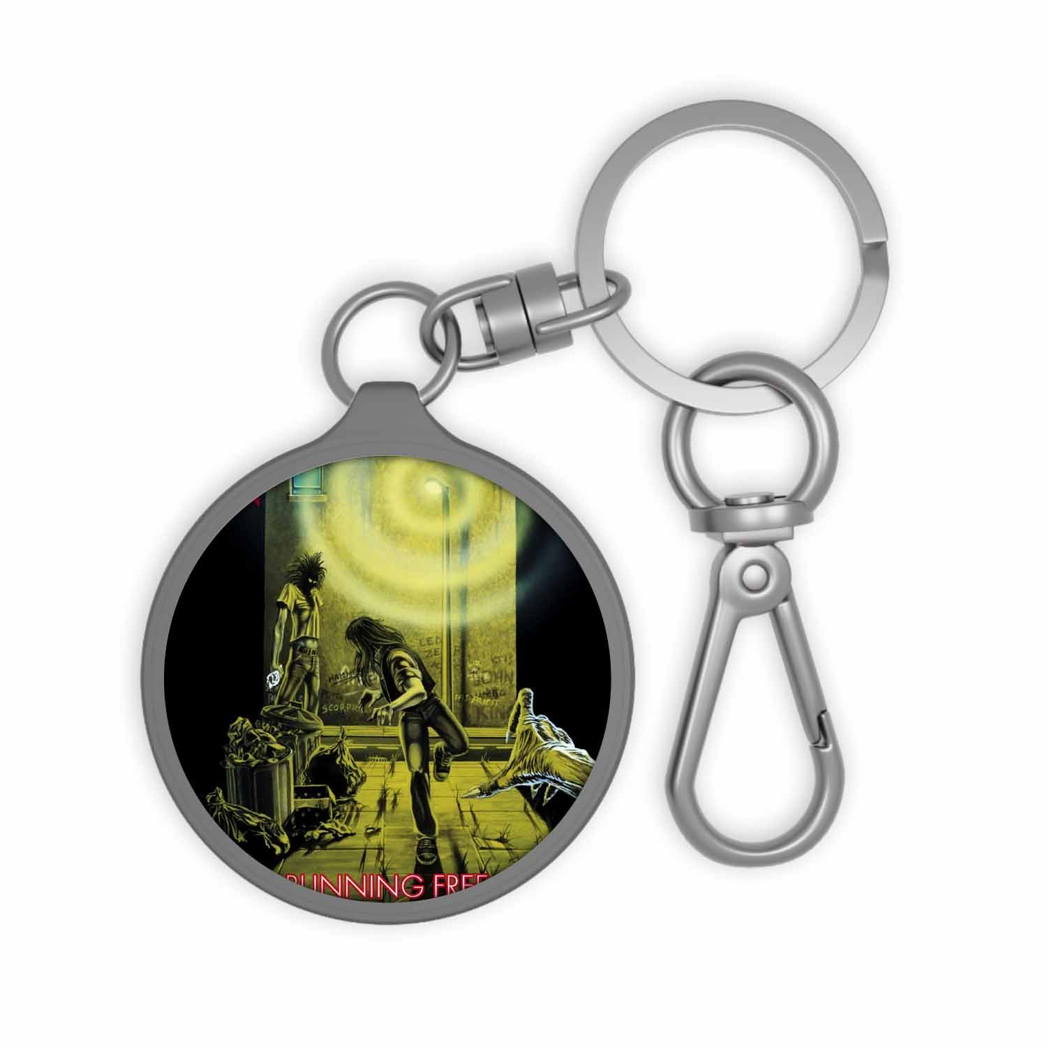 Blackdop Iron Maiden Running Free 1985 Keyring Tag