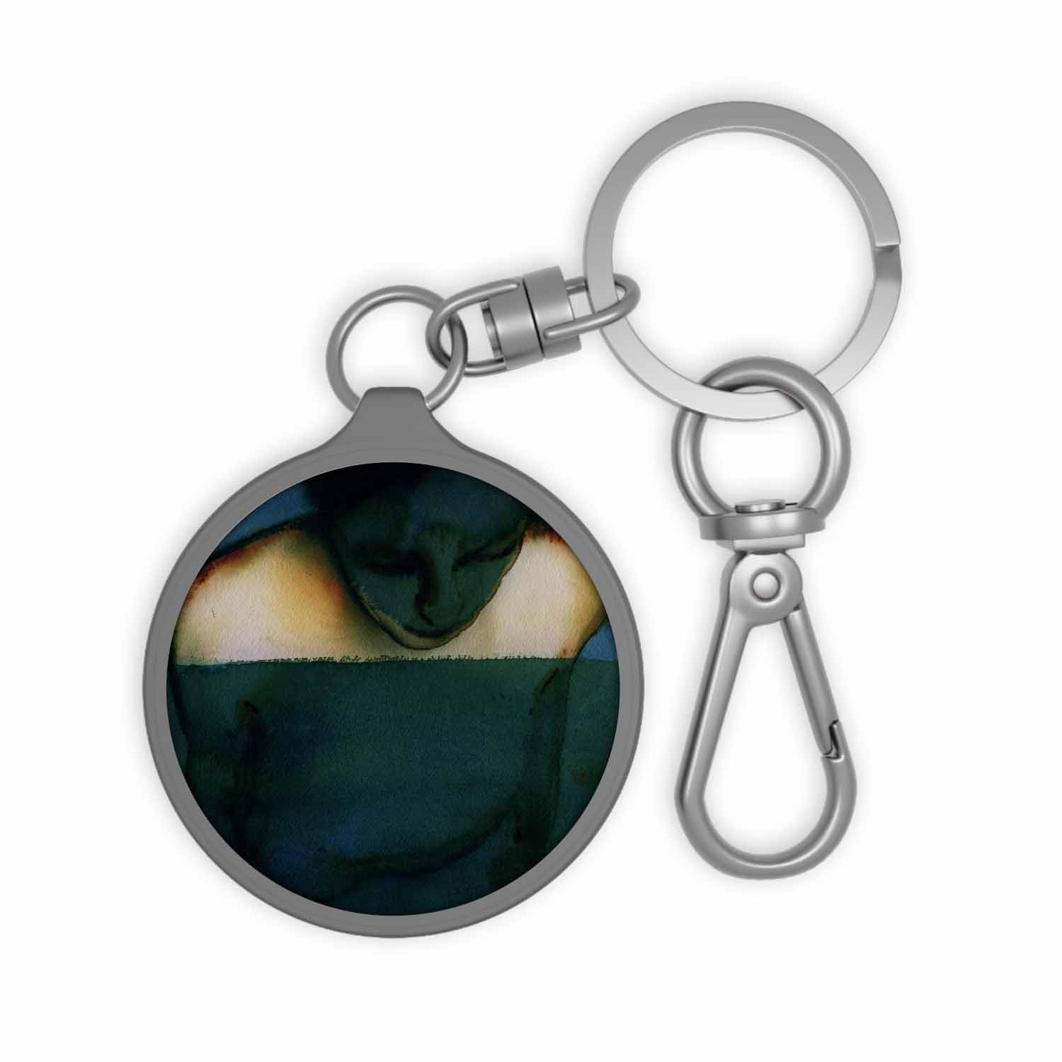 Blackdop Just Mustard Heart Under Keyring Tag