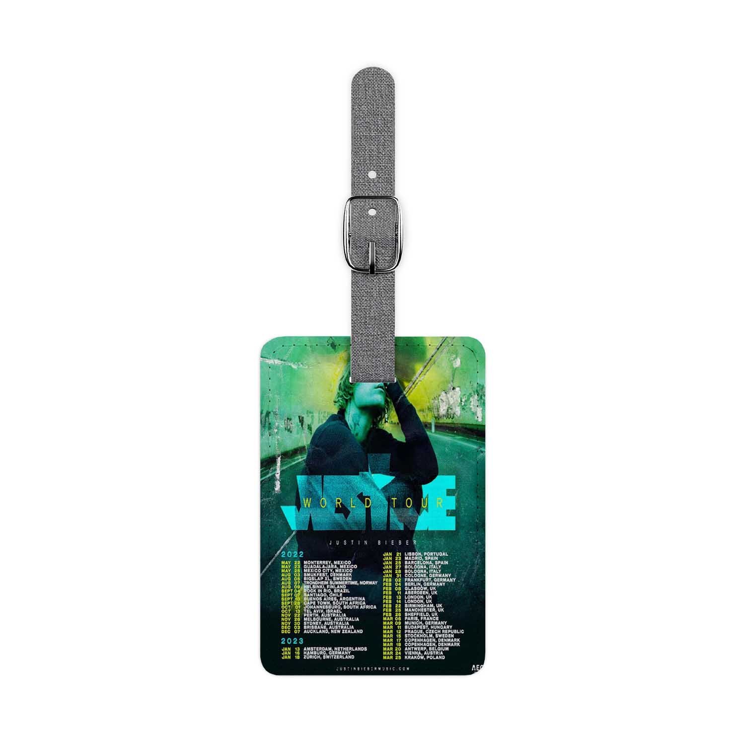 Blackdop Justin Bieber World Tour 2022 2023 Luggage Tag