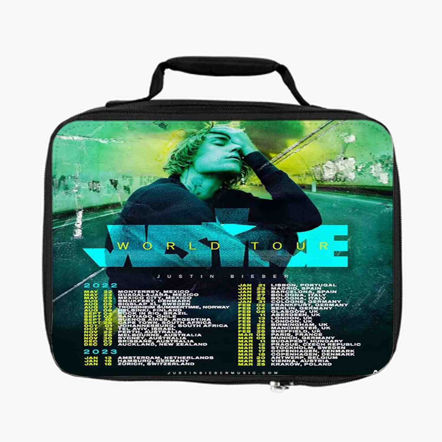 Blackdop Justin Bieber World Tour 2022 2023 Lunch Bag