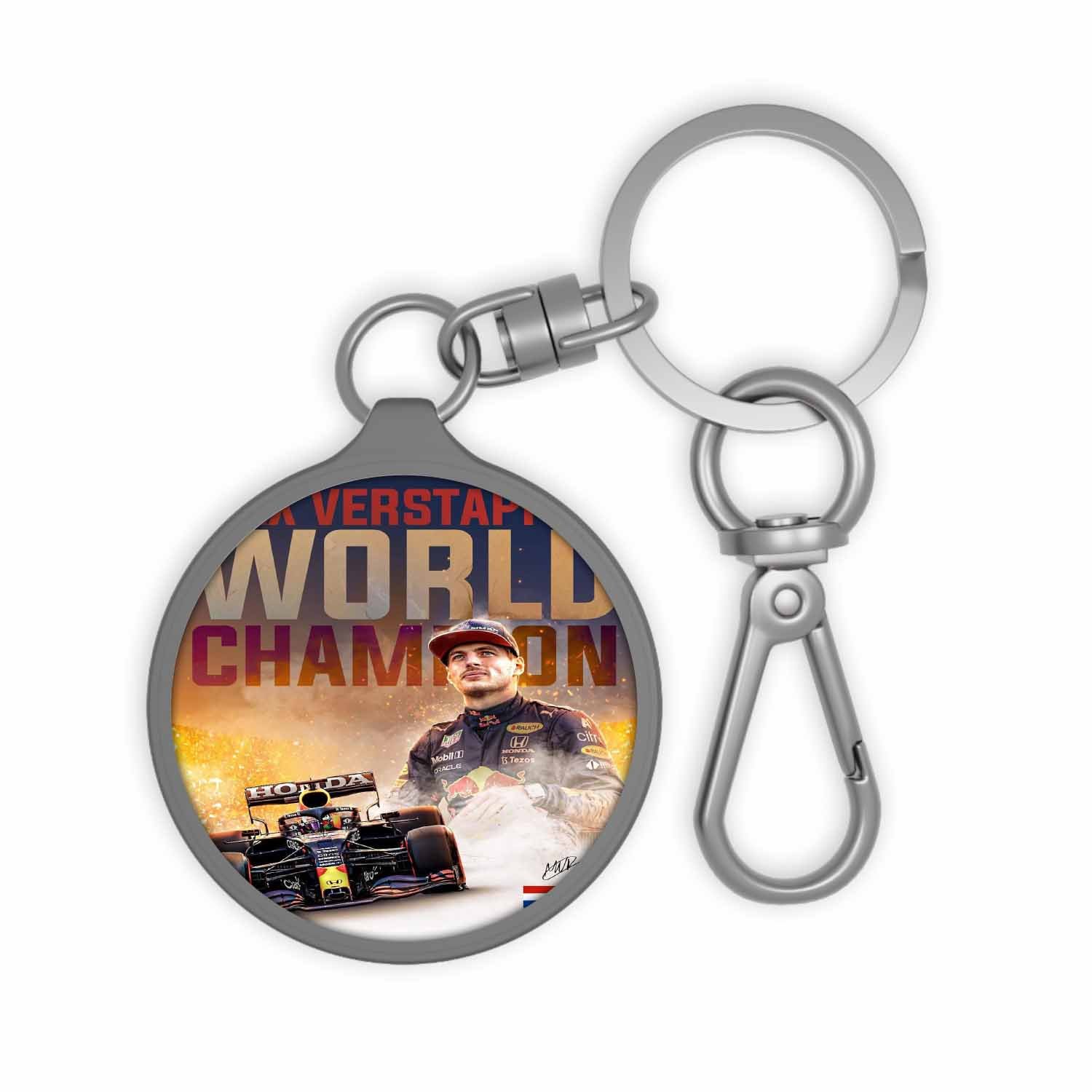 Blackdop Max Verstappen World Champion F1 Keyring Tag