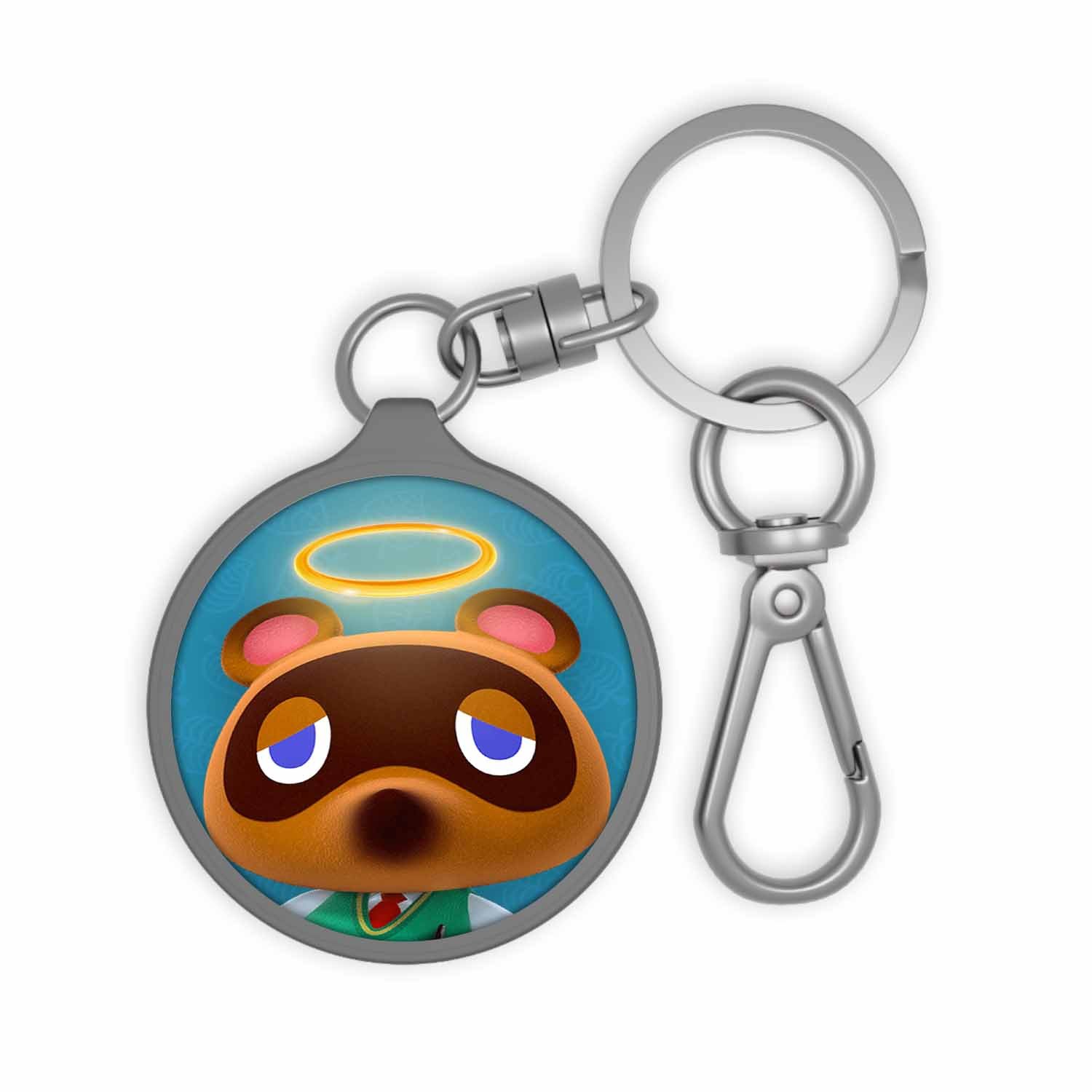 Blackdop Tom Nook Animal Crossing Keyring Tag
